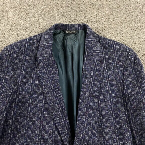 NWT Vintage Night Moves Ciattl Blazer Sport Coat Men's 38S Purple Short - Picture 2 of 15